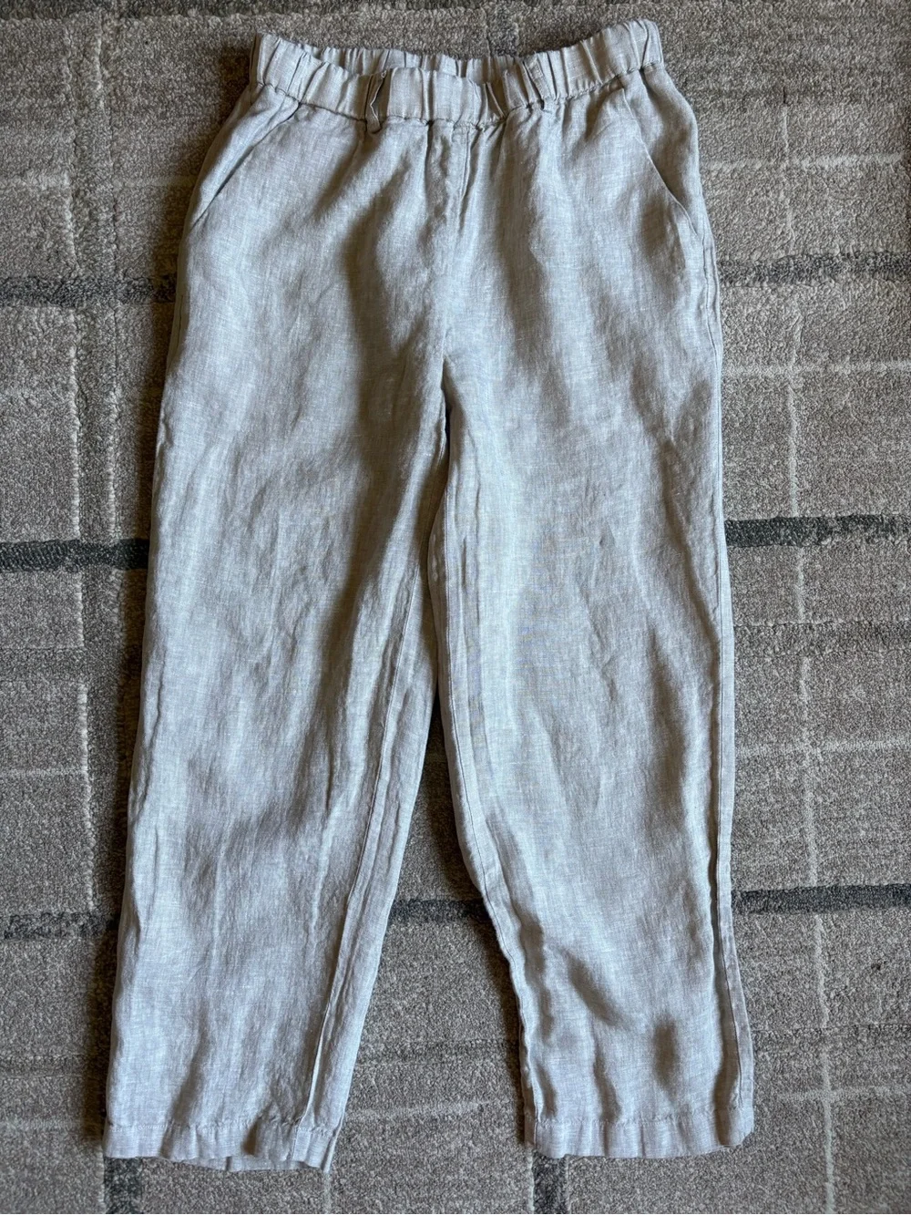 Quince Women’s 100% European Linen Pants Flax Beige Small